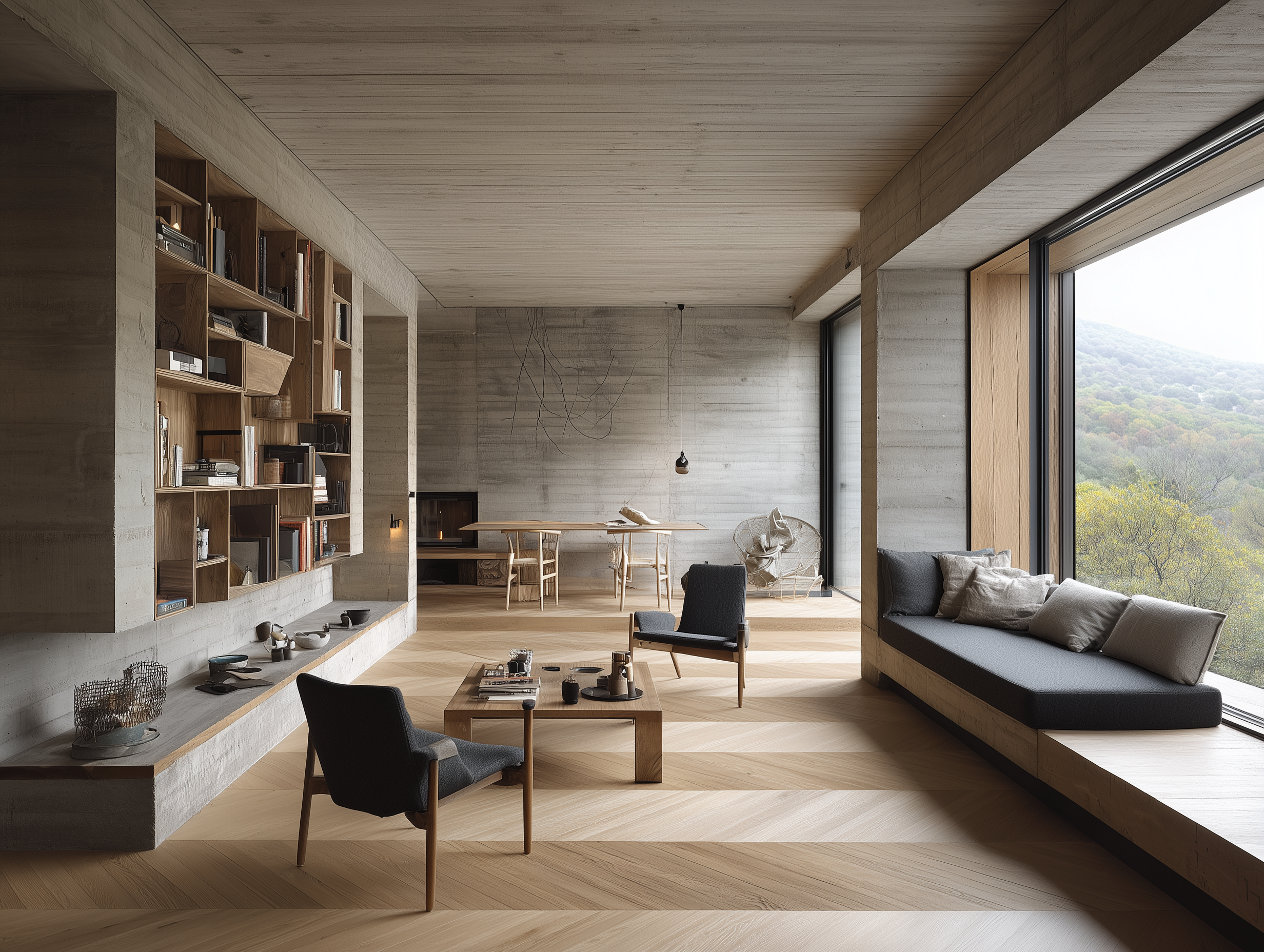 A stunning wooden facade bathed in golden sunlight